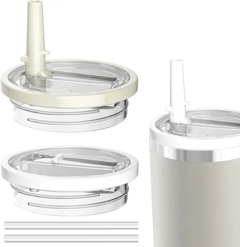Miniatura 18 de 1 paquete de tapa con pajita abatible de 40 onzas, reemplazo para taza Stanley Quencher, tapa de taza a prueba de fugas y resistente a derrames