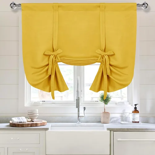 Miniatura 58 de DWCN Cortinas Opacas - Persiana Enrollable con Lazos para Ventana, Aislamiento Térmico, Oscurecimiento de Habitación, Cortinas con Bolsillo