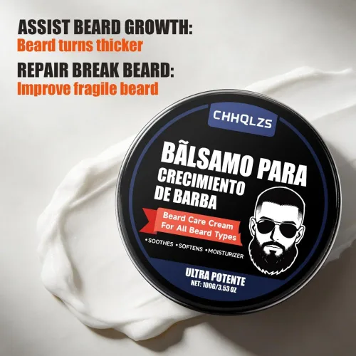 Miniatura 2 de Estimulante Para Barba, Crecimiento De Barba Para Hombre, Crema para el Cuidado de la Barba para Hombres Suero de Crecimiento, Bálsamo Barba Crece