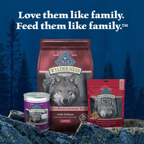 Miniatura 9 de Blue Buffalo Wilderness - Alimento seco natural con alto contenido proteínico y cereales saludables para perros adultos, salmón, bolsa de 4.5 libras