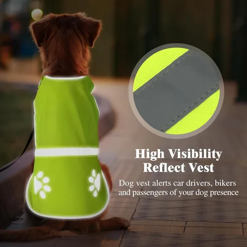 Miniatura 4 de Candofly Chaleco reflectante para perro, chaleco reflectante de alta visibilidad, chaleco ligero de seguridad para mascotas, para caminar por