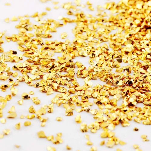 Miniatura 14 de Brillantinas metálicas irregulares de vidrio triturado, espolvorea con purpurina gruesa, dorado, 3.53 oz, 5/64 – 5/32 pulgadas, para manualidades