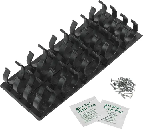 Miniatura 2 de Simple Houseware 20 tiras de agarre para especias, organizador de especias - 4 tiras, sostiene 20 frascos, color negro