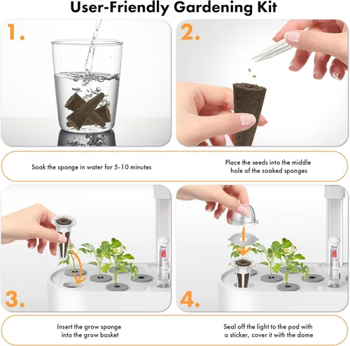Miniatura 7 de Vainas de semillas de flores y frutas LYKOCLEAN para AeroGarden, Ahopegarden, sistema de cultivo hidropónico iDOO para interiores, 350 semillas+