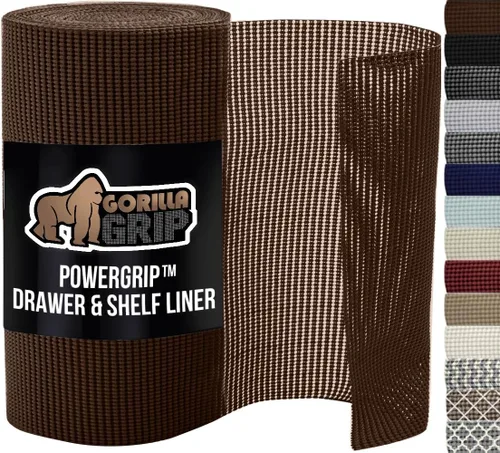 Miniatura 18 de GORILLA GRIP powerGRIP - Forro para cajones y estantes de gabinete, agarre fuerte y resistente, forros no adhesivos para proteger gabinetes