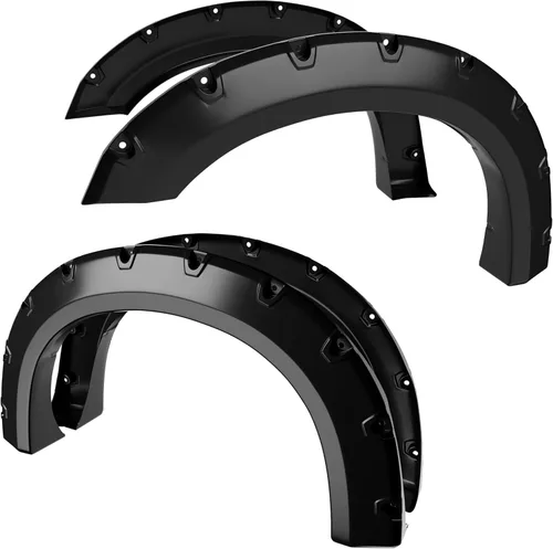 YITAMOTOR Kit de guardabarros, compatible con Ford F-250 / F-350 / F-450 Super Duty 1999-2007, ruedas traseras delanteras con protección UV y