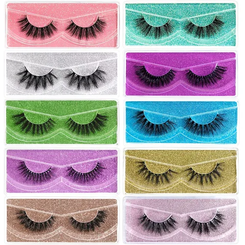 Miniatura 14 de FARRED - Pestañas postizas esponjosas, dramáticas, a granel, mix de 10 estilos, paquete de 50 pares, en cajas individuales, 10-18mm de volumen