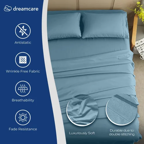 Miniatura 431 de DREAMCARE Juego de sábanas Queen – 6 piezas Sábanas de enfriamiento – hasta 15” Sábanas profundas tamaño Queen – Colección 2500 Supreme – Extra 03