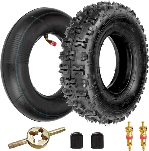 FVRITO 4.10-6 4.10/3.50-6 Neumático NHS y Cámara de Aire para Go Kart, ATV Chino, Quad 4 Ruedas, Mini Moto, Equipo de Césped, Rototiller de Jardín,