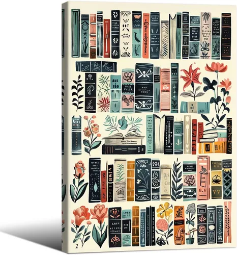 Miniatura 27 de Haitunone Arte de Pared de Lectura Femenina Victoriana Academia Oscura Libros Melancólicos Póster Pintura al Óleo Antigua Impresiones en Lienzo