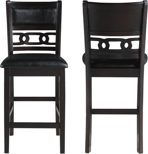 Miniatura 17 de New Classic Furniture Gia - Silla de comedor (juego de cuatro), asiento y respaldo tapizados en tela gris claro, color gris