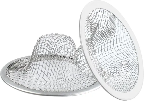 2 coladores para fregadero de cocina, cesta superior de 2 pulgadas/1 pulgada, cesta de filtro de drenaje redonda, colador de alimentos, colador de