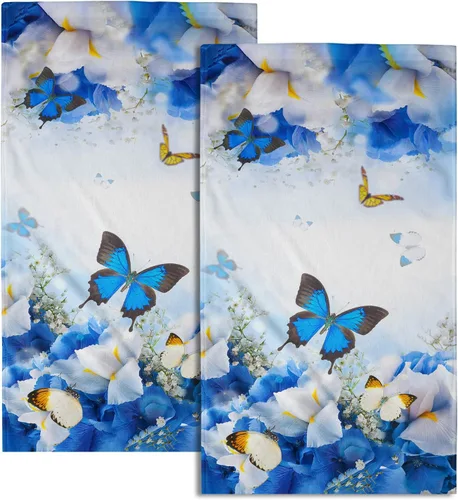 Miniatura 27 de Giwawa Toallas de Mano Verdes Bosque Nebuloso Set de 2 Montaña Bosque Suave Toallas de Huésped Toallas de Cara Baño Decoraciones Finas Toallas