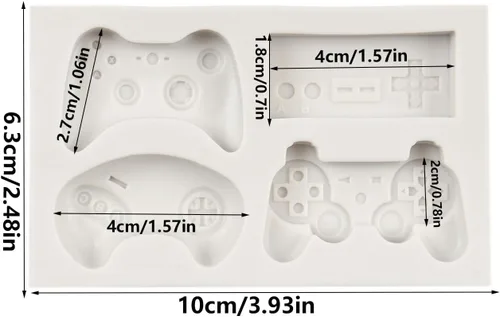 Miniatura 2 de Controlador de juego Molde de fondant para videojuegos, Gamepad de silicona, chocolate, caramelo, para juego, fiesta, decoración de pasteles