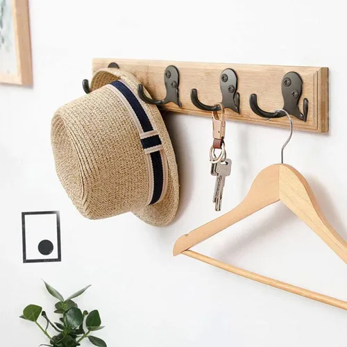 Miniatura 4 de ZAYBOD 12 PCS Ganchos Extra Resistentes para Abrigos - Ganchos de Pared para Abrigos, Mochilas, Batas y Sombreros - Incluye 24 Tornillos 12 ganchos