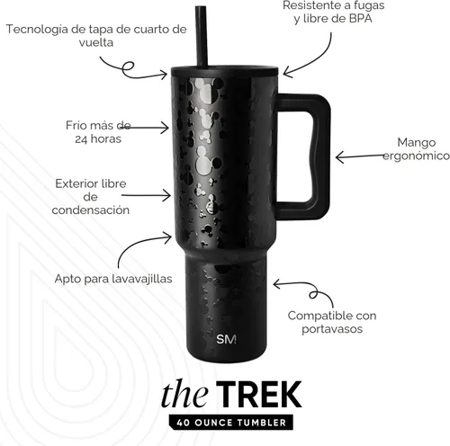 Miniatura 2 de Simple Modern Disney - Vaso de 40 onzas con asa y tapa con pajilla, botella de agua reutilizable aislada de acero inoxidable de viaje, regalos