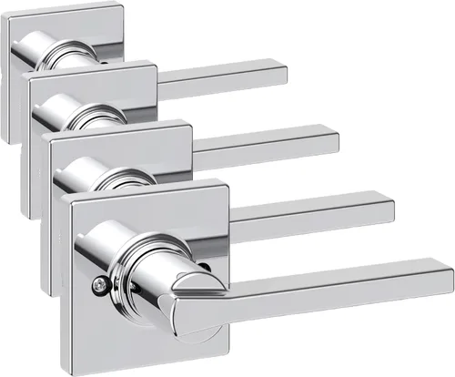 Miniatura 55 de Kwikset Casey - Manija de puerta de paso interior, palanca para puertas de armario y pasillo, manija reversible sin bloqueo, negro mate