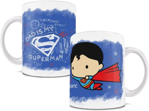Miniatura 7 de Trend Setters Superman – Dad – Con licencia oficial – Taza de cerámica blanca de 11 onzas – perfecta para regalar o coleccionar WMUG795