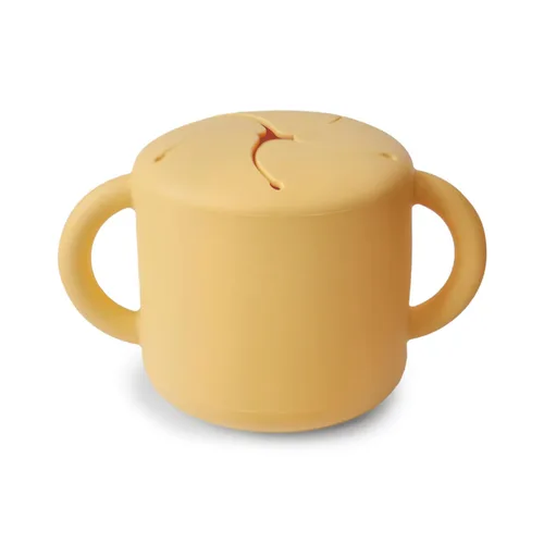 Miniatura 8 de mushie - Taza para merienda de silicón, contenedor de alimentos a prueba de derrames para niños pequeños y bebés (arena movediza)