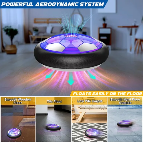 Miniatura 2 de Pelota de Fútbol Flotante Juguetes para Niños y Niñas de 3 4 5 6 7 8-12 Años, Pelota Flotante Recargable con Luces LED Coloridas y Espuma