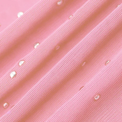 Miniatura 6 de Pantalones brillantes de malla transparente para mujer, acampanados, de cintura alta, acampanados, para fiestas y festivales de baile
