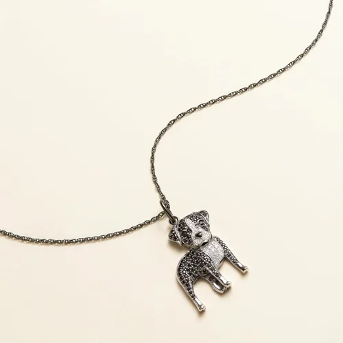 Miniatura 4 de Regalos para el día de San Valentín para ella, collar con colgante de raza de perro SCAMPER & CO para mujeres y niñas, dije de cachorro de piedra