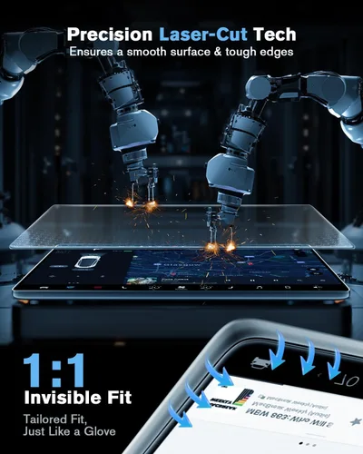 Miniatura 4 de Para 4 piezas de vidrio templado brillante integrado 2024 2025 2026 Hyundai Sonata 12.3 pulgadas y AC Dual Displays Protector de pantalla