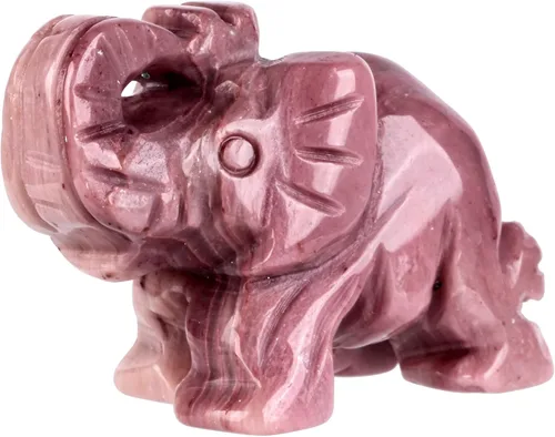 Miniatura 2 de Nupuyai Estatua de elefante de cristal curativo tallada a mano, escultura de bolsillo, escultura para manualidades, decoración de manualidades, 1.5