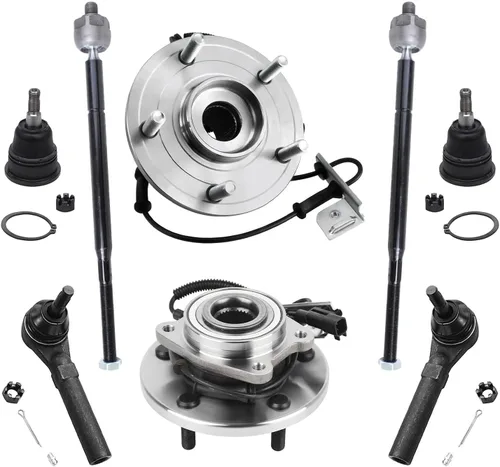 Miniatura 300 de Detroit Axle - Kit de nudillos de dirección delantera izquierda para Ford Edge Lincoln MKX 07-10, cojinete de rueda del lado del conductor, nudillo