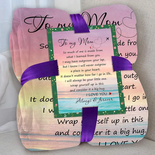 Miniatura 10 de Regalos para hija de mamá y papá – Manta con texto en inglés "To My Daughter", regalo pensado para el día de la madre, cumpleaños o graduación