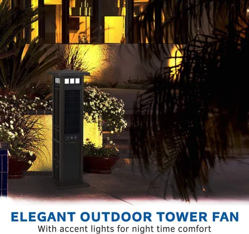 Miniatura 5 de Lasko 4890 ventilador en torre elegante, para exteriores