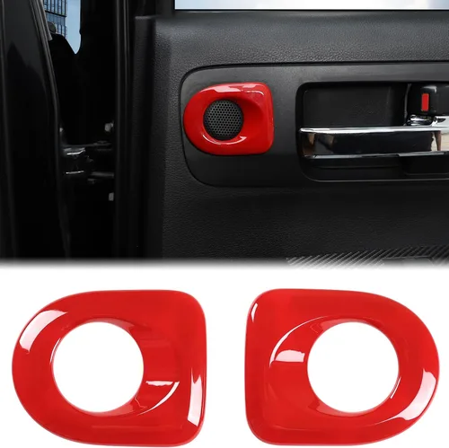 Miniatura 11 de Anillo de ajuste de cubierta de audio estéreo de sonido para puerta delantera interior de automóvil compatible con Toyota Tundra 2007-2021 Sequoia