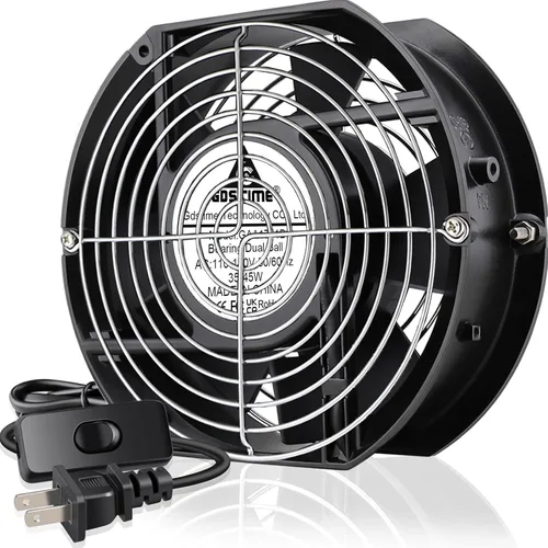 Miniatura 12 de GDSTIME Ventilador Axial de 90mm, 110V 120V CA, 92 mm x 92 mm x 25 mm, de rodamiento de bolas doble con cable de alimentación para proyectos
