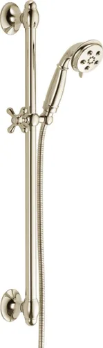 Delta Faucet 3-Spray H2Okinetic Slide Bar ducha de mano con manguera, níquel pulido 51308-PN