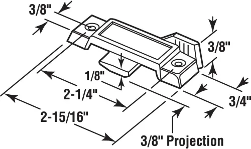 Miniatura 2 de Prime-Line Products F 2590 – Traba de seguridad para vidrio, F 2590 Blanco