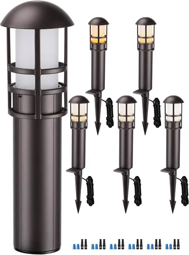 Miniatura 11 de LEONLITE Paquete de 12 luces LED para caminos de paisaje, 3 W y 12 V AC/DC, luces de camino de bajo voltaje CRI90+, IP65 impermeable, no regulable