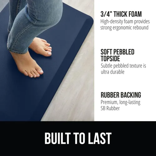 Miniatura 2 de GORILLA GRIP Alfombrillas de cocina cómodas y acolchadas para el piso, superficie superior suave impermeable y resistente a las manchas, tapete