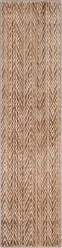 Miniatura 2 de SAFAVIEH Infinity Collection INF588V - Alfombra de pasillo, 2 x 8 pies, color gris pardo y beige, no desprende pelusa y de fácil cuidado, ideal