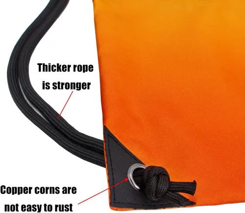 Miniatura 3 de HOLYLUCK - Mochila, bolsa deportiva con cordón ajustable para gimnasio