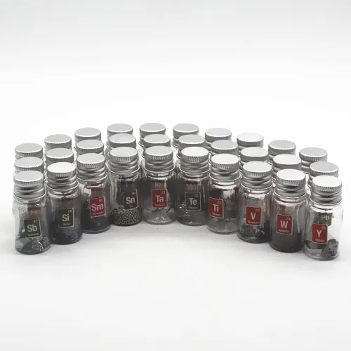Miniatura 8 de Kit de muestras de elementos puros para colección periódica de tablas periódicas, metales de tierras raras, frascos y ampollas, ideal como regalo 30