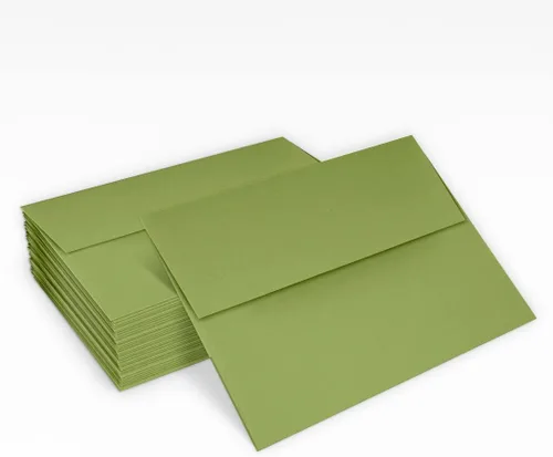 Miniatura 5 de LUXPaper Sobres de invitación A2 Pelar y prensar 4 3/8 pulgadas x 5 3/4 pulgadas Verde aguacate Texto de 70 libras 50