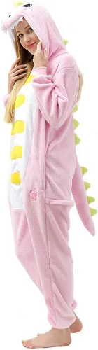 Miniatura 3 de Afoxsos Pijama de dinosaurio verde para mujer, disfraz de cosplay