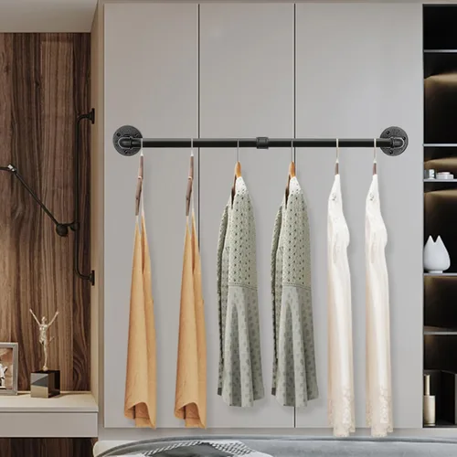Miniatura 6 de NearMoon Toallero Industrial de Tubería, Accesorio Portador de Toallas de Herrajes de Baño de Servicio Pesado, Soporte de Estante de Toallas de Baño
