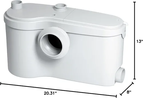 Miniatura 3 de SFA SANIFLO Sanibest Pro - Bomba de molinillo - Solución versátil para baño y lavandería - Manejo de residuos inigualable - Diseño resistente