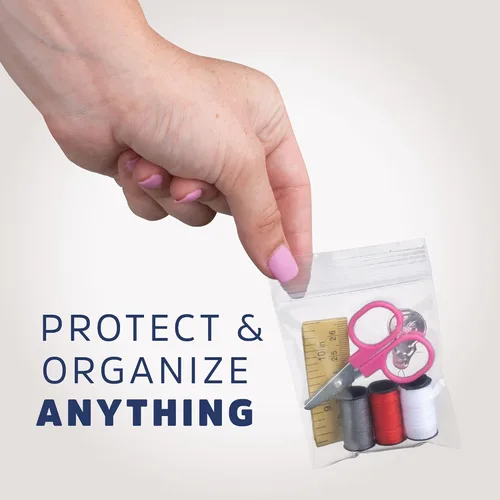 Miniatura 6 de Bolsa pequeña con cierre de 2.5 x 3 pulgadas, resistente de 4 mil, caja a granel de 1000 unidades, cierre superior transparente y resellable