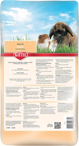Miniatura 2 de Kaytee Aspen - Ropa de cama para mascotas para conejillos de indias, conejos, hámsters, jerbos y chinchillas, 19.7 litros