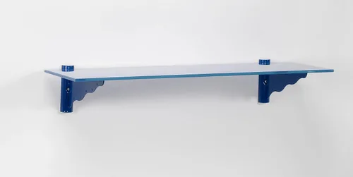 Miniatura 6 de LTL Home Products Kit de estante de pared de vidrio rompecabezas, 7 "x 36", azul puente