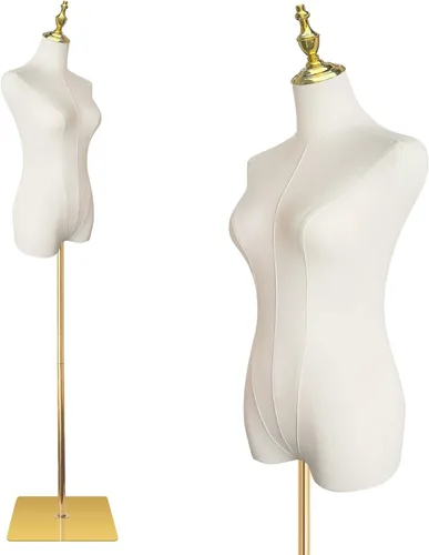 Miniatura 6 de Torso de maniquí femenino, forma de vestido para coser de 55 a 71 pulgadas, modelo de mujer de altura ajustable, cuerpo de maniquí de alta