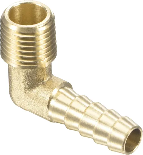 Miniatura 9 de M METERXITY Accesorios de púas de manguera de latón - Codo de 90 grados Conector de tubo de latón de 1/4 de pulgada Aplicar al gas de agua