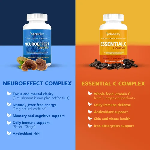 Miniatura 6 de Paleovalley NeuroEffect - Suplemento nutricional de café con hongos Neuro para concentración, memoria y apoyo energético - Suministro para 28 días